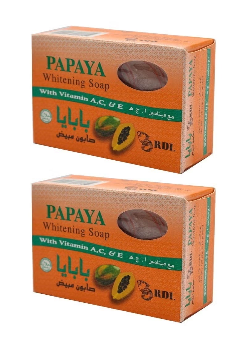 RDL Two Pieces of Papaya Whitening Soap 135 g