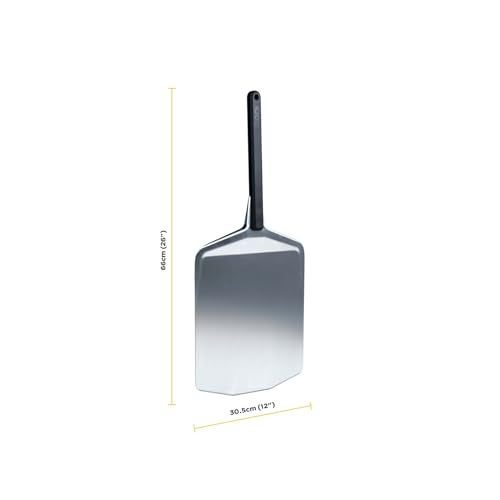 ooni 12' Aluminium Metal Pizza Peel - 12 Inch Lightweight Peel with Long Handle, Rectangle Pizza Turner - Image 3
