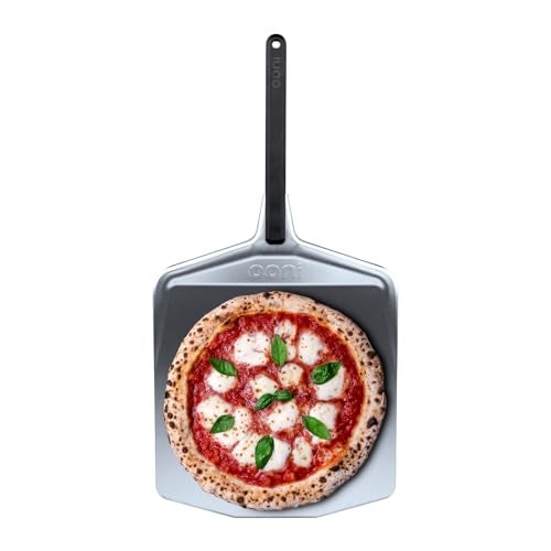 ooni 12' Aluminium Metal Pizza Peel - 12 Inch Lightweight Peel with Long Handle, Rectangle Pizza Turner - Image 1