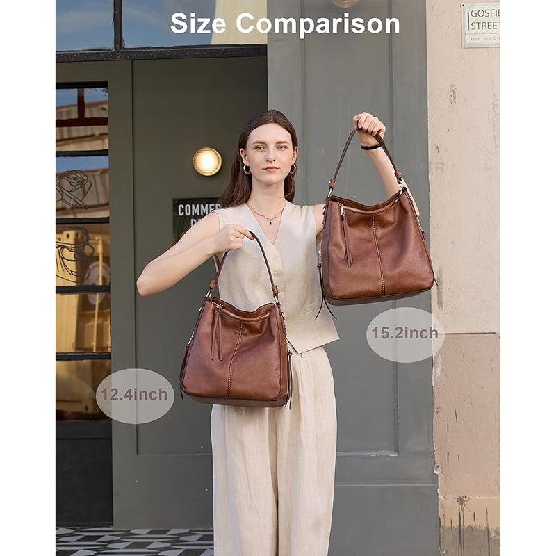 Realer Hobo Purses and Handbags for Women, Shoulder Bag Large Crossbody Bags with Tassel - Image 5