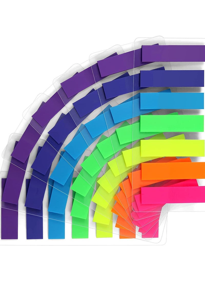 280 Pcs Rectangle Page Markers, Post-It Sticky Notes Tab, Writeable Labels for Page Marking, Flag Book Markers Index Tab for Home School Office Supplies (7 colors )