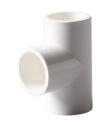 Rainbow Dream 1 Inch PVC Tee Pipe Fitting Adapter (Socket x Socket x Socket) - 10 Pack, White - Image 1