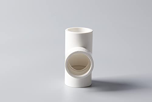 Rainbow Dream 1 Inch PVC Tee Pipe Fitting Adapter (Socket x Socket x Socket) - 10 Pack, White - Image 3