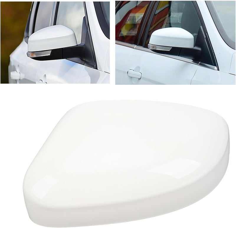Side Mirror Cap Cover for Focus MK3 2011 to 2019, White, Weather, Durable Protective Rearview Door Wing Mirror Housing - Easy Installation, Scratch and Dust Guard, Car (Left (8M5117K747BC)) - Image 3