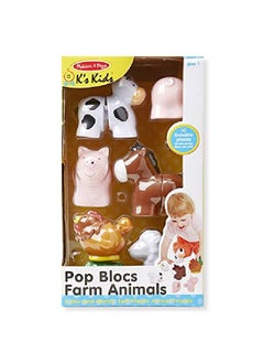 Blocs Farm Animals Educational Baby Toy 10 Linkable Pieces