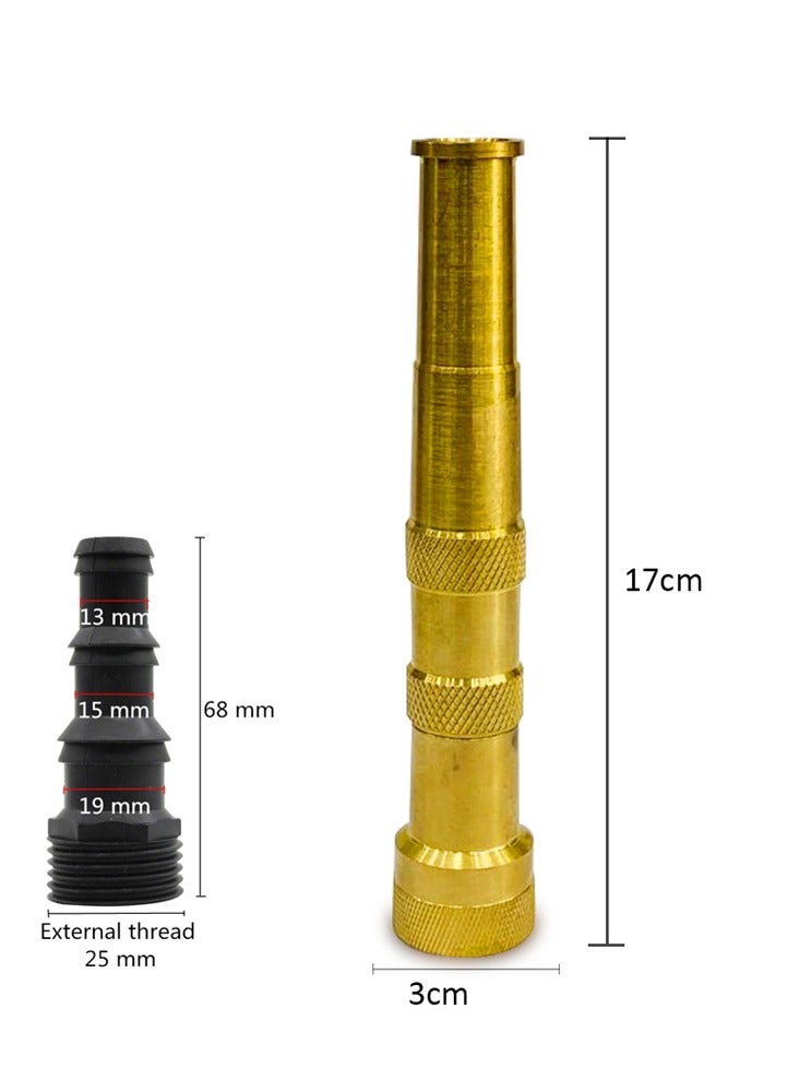 general Heavy-Duty Brass Adjustable Twist Hose Nozzle Gun 17cm for 3/4" Garden Hose Pipe - Image 4