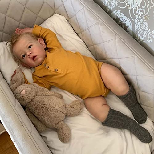 iCradle 28 inch Reborn Baby Dolls Boy Huge Doll Soft Body Baby Doll Realistic Baby Doll Lifelike Newborn Baby Doll Toy for Ages 3 and Collection - Image 1