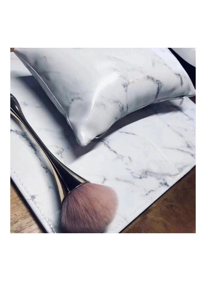 NIBEMINENT 2-Piece Nail Pillow And Hand Rest Cushion White/Grey - Image 4