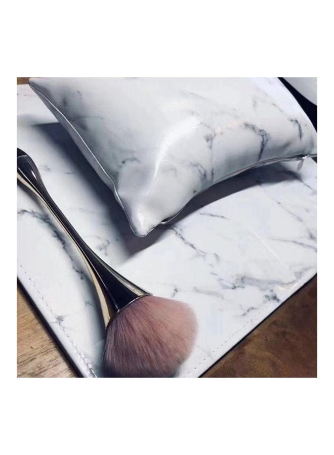 NIBEMINENT 2-Piece Nail Pillow And Hand Rest Cushion White/Grey - Image 3