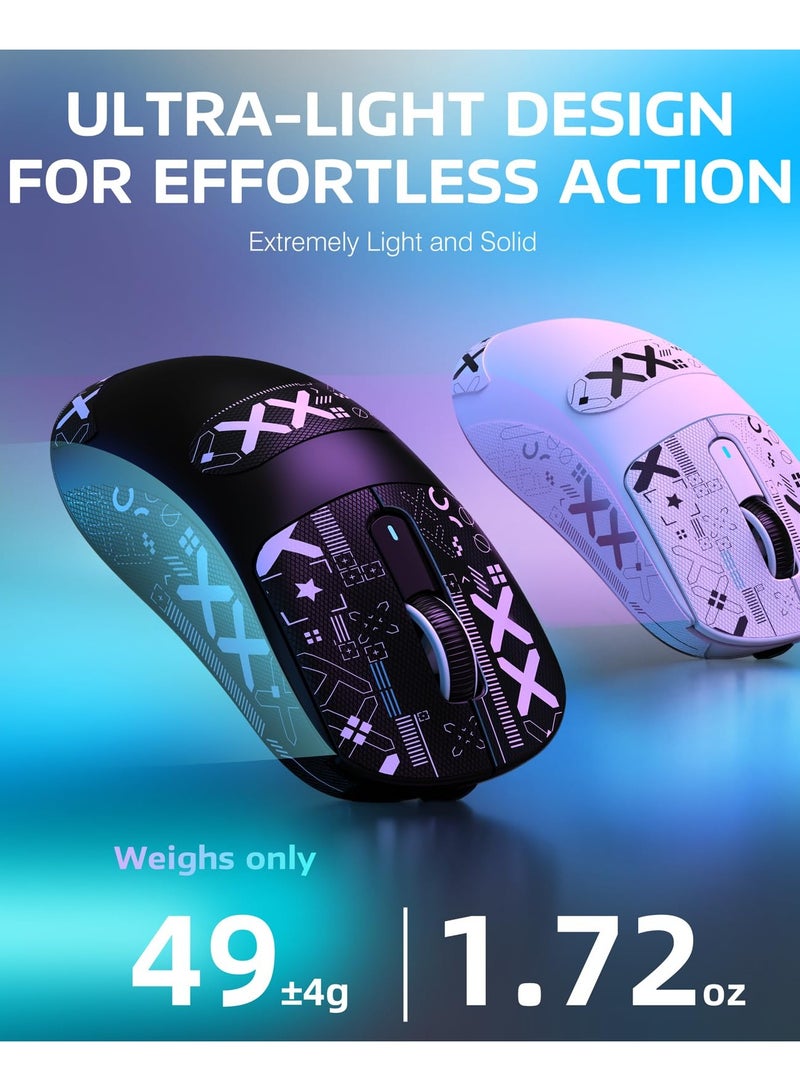 Attack Shark X3 Wireless Gaming Mouse, 49g Ergonomic Computer Mouse, Triple Modes PAW3395 26K DPI Optical Sensor, 200h Battery Life, Programmable Buttons, Gaming Accessories for PC/Laptop/Mac - Image 3