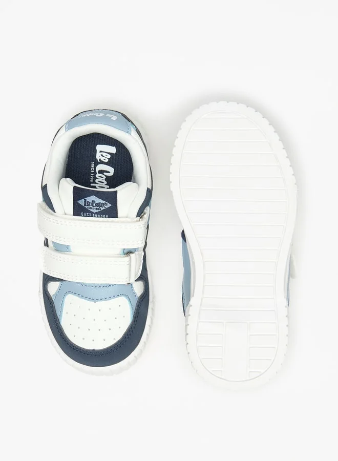 لي كوبر Boys' Colourblock Sneakers with Hook and Loop Closure