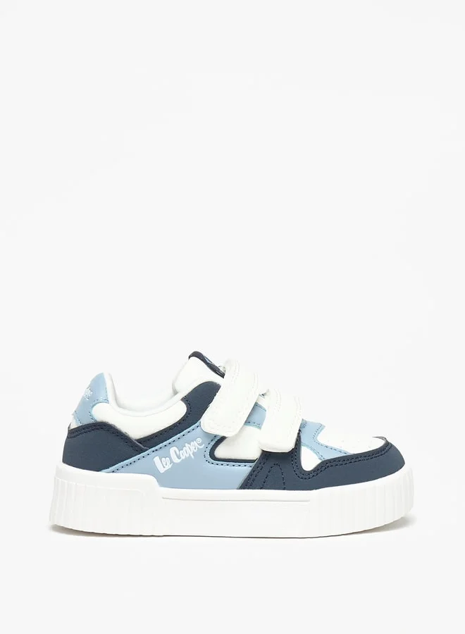 لي كوبر Boys' Colourblock Sneakers with Hook and Loop Closure