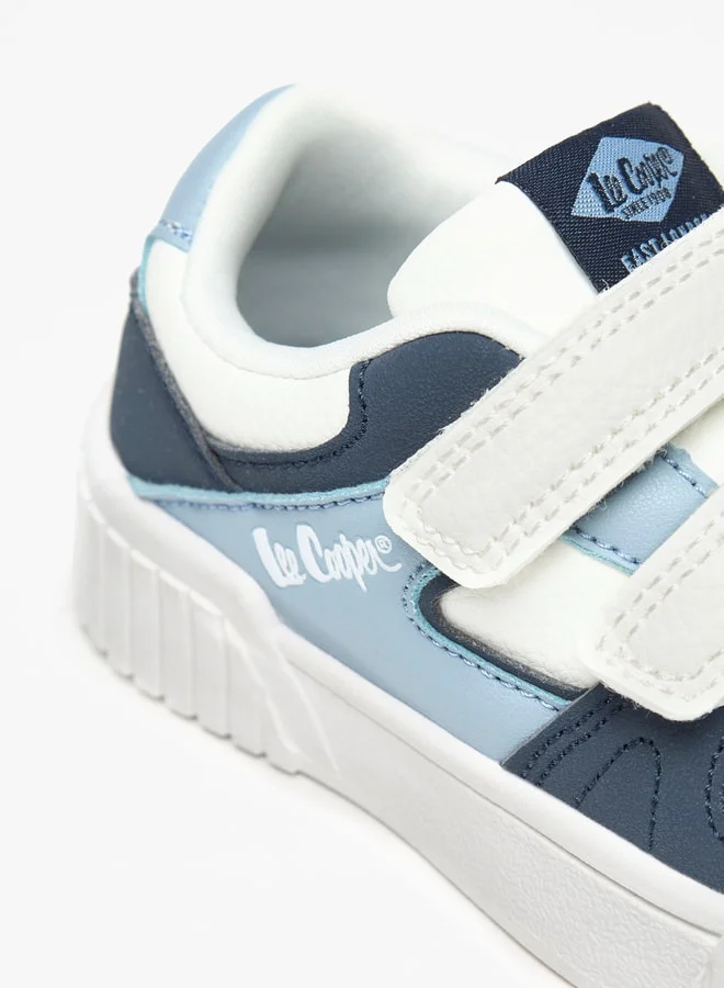 لي كوبر Boys' Colourblock Sneakers with Hook and Loop Closure