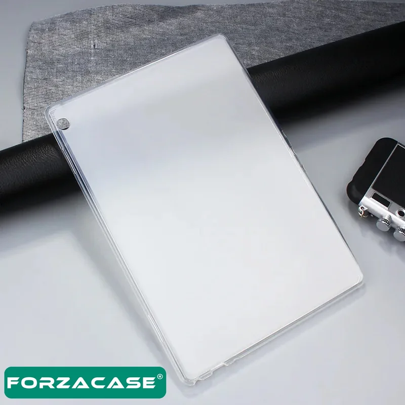 Forzacase Silicone Case Compatible with Lenovo Tab M10 10.1 Inch X505 - X605 Frosted Transparent - FC013