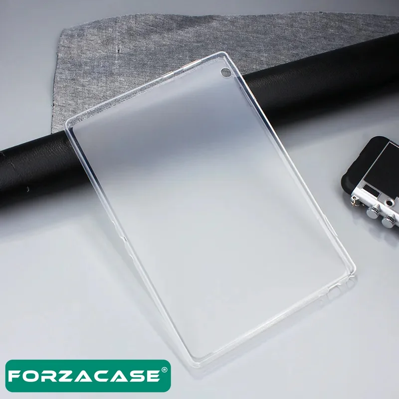 Forzacase Silicone Case Compatible with Lenovo Tab M10 10.1 Inch X505 - X605 Frosted Transparent - FC013