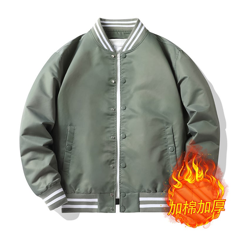 Men'S Baseball Jacket With Color Inserts, American-Style Pilot Jacket For , Couple'S Jacket, Trendy Workwear Jacket On Instagram - Image 1