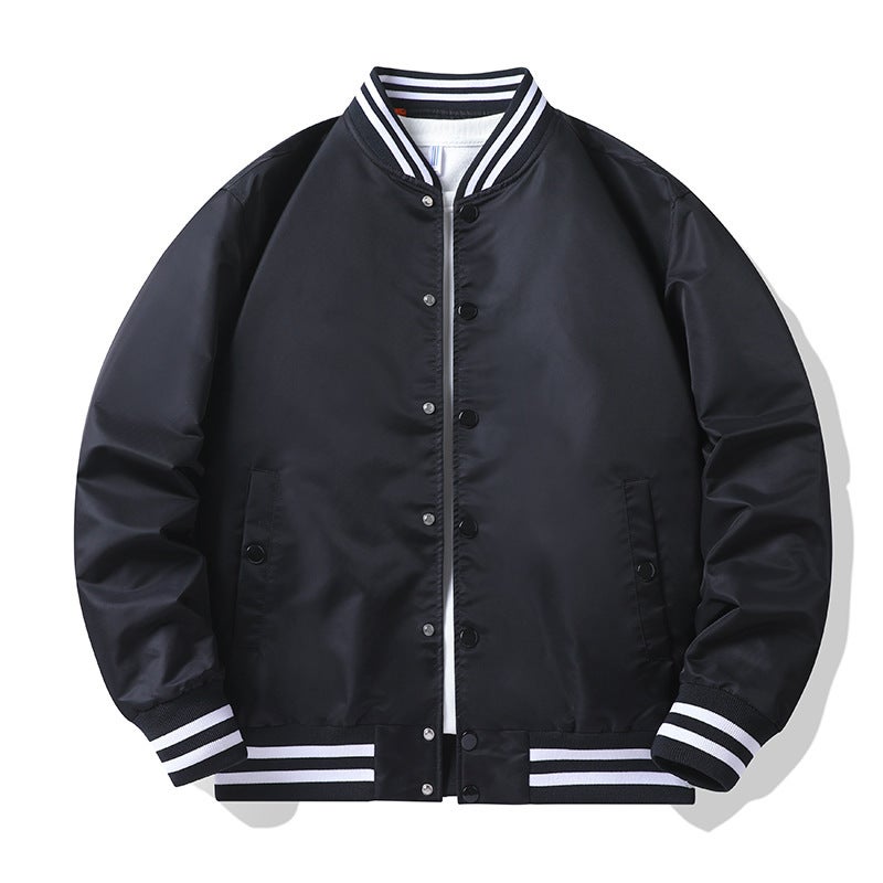Men'S Baseball Jacket With Color Inserts, American-Style Pilot Jacket For , Couple'S Jacket, Trendy Workwear Jacket On Instagram - Image 3
