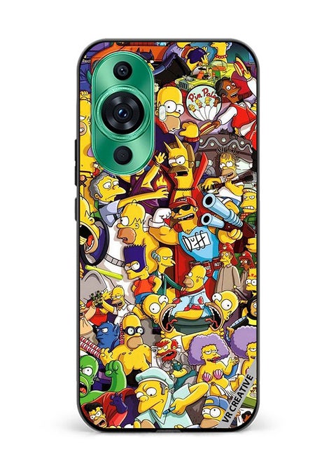 Protective Case Cover For Huawei nova 11 Pro Simpsons Design Multicolour