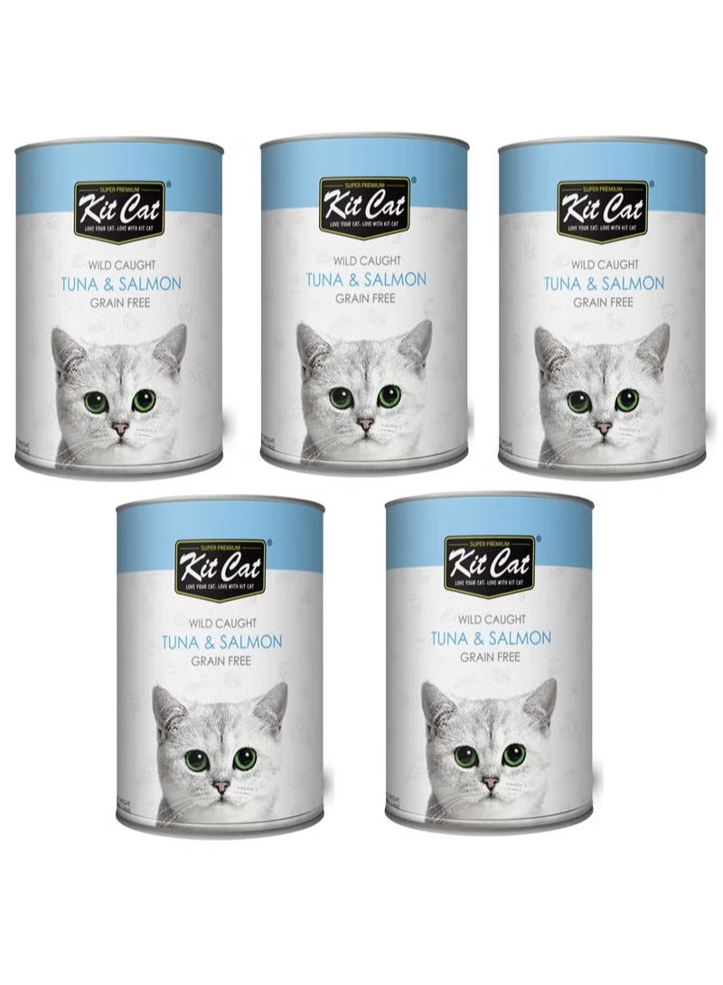 كيت كات تونة وسلمون برية 400 جرام × 5 قطع - Image 1