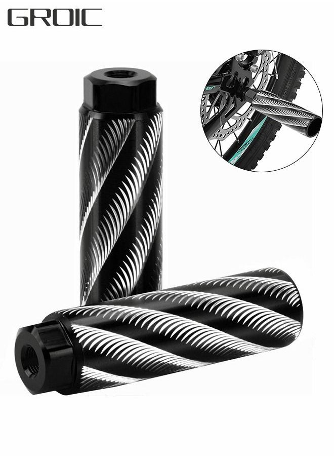 GROIC 1 Pairs Bike Pedals Axle Foot Rest Pegs Anti-Slip Rear Feet Pedals for BMX Mountain Bike Bicycle Cycling,Aluminum Alloy Bicycle Rear Pedals,Bicycle Accessories  - Image 1