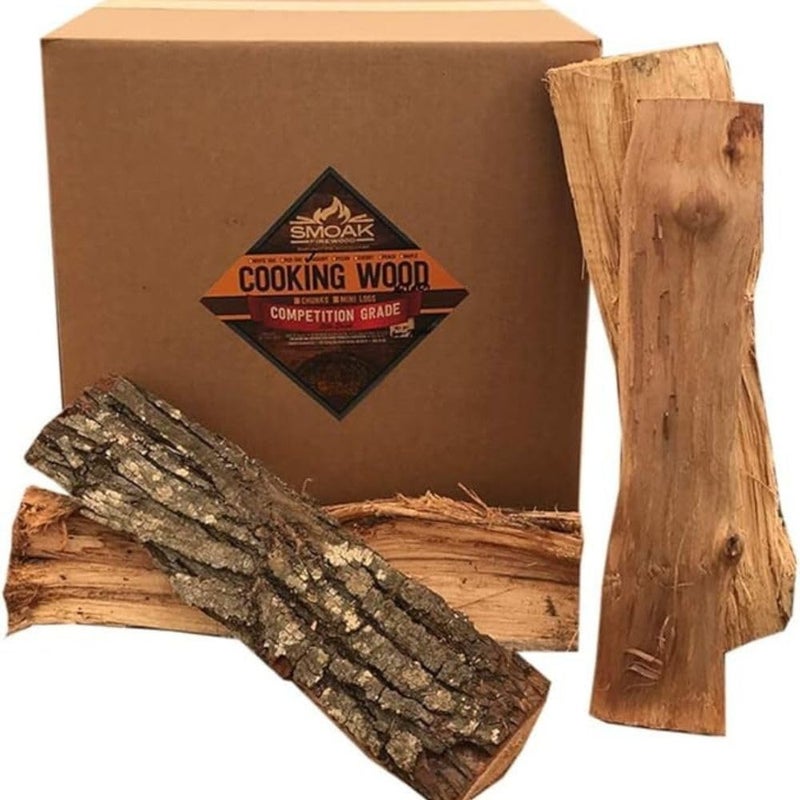 Smoak Firewood خشب سموك 16 بوصة طول خشب طهي فاخر قطع خشب تستخدم للشواء المدخنين أفران البيتزا المواقد أو مواقد النار أو المدافئ معتمد من وزارة الزراعة الأمريكية مجفف في الفرن من خشب القيقب 6070 رطل 16 بوصة