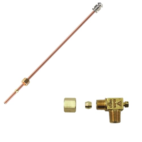 MCAMPAS Pilot Tube 3/16" OD X 20" Copper Pipe Bendable Range Oven Burner With 2065643 Valve - Image 5