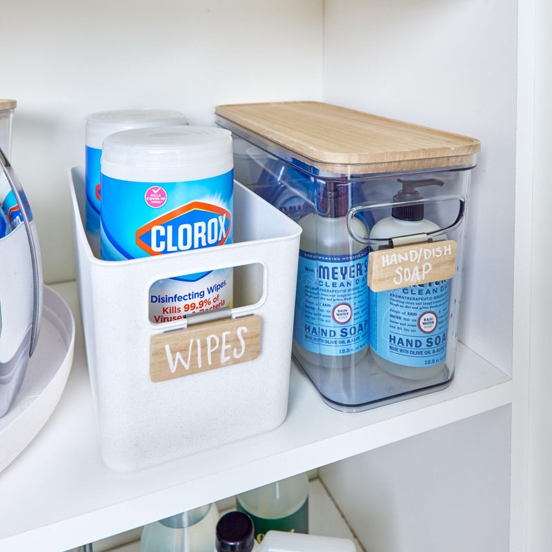 iDesign Wood Clip-On Labels for Storage Bins, Set of 3, The Rosanna Pansino Collection â€“ 3.25â€ L x 2.5â€ W x 2.5â€ H, Natural - Image 5