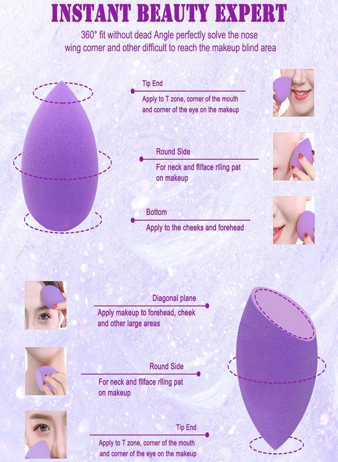 Scartink 6+6 Professional Makeup Sponge Set,2.76 inch Portable Soft Setting Face Puffs Latex Free,Multicolor Makeup Blending Sponge Cosmetic Applicator for Loose Powder,Liquid,Facial Makeup Tools - Image 3