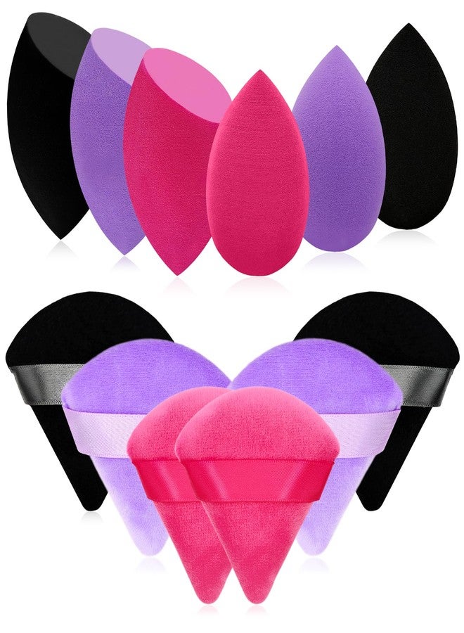 Scartink 6+6 Professional Makeup Sponge Set,2.76 inch Portable Soft Setting Face Puffs Latex Free,Multicolor Makeup Blending Sponge Cosmetic Applicator for Loose Powder,Liquid,Facial Makeup Tools - Image 1