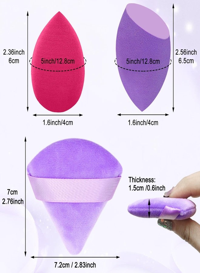 Scartink 6+6 Professional Makeup Sponge Set,2.76 inch Portable Soft Setting Face Puffs Latex Free,Multicolor Makeup Blending Sponge Cosmetic Applicator for Loose Powder,Liquid,Facial Makeup Tools - Image 2