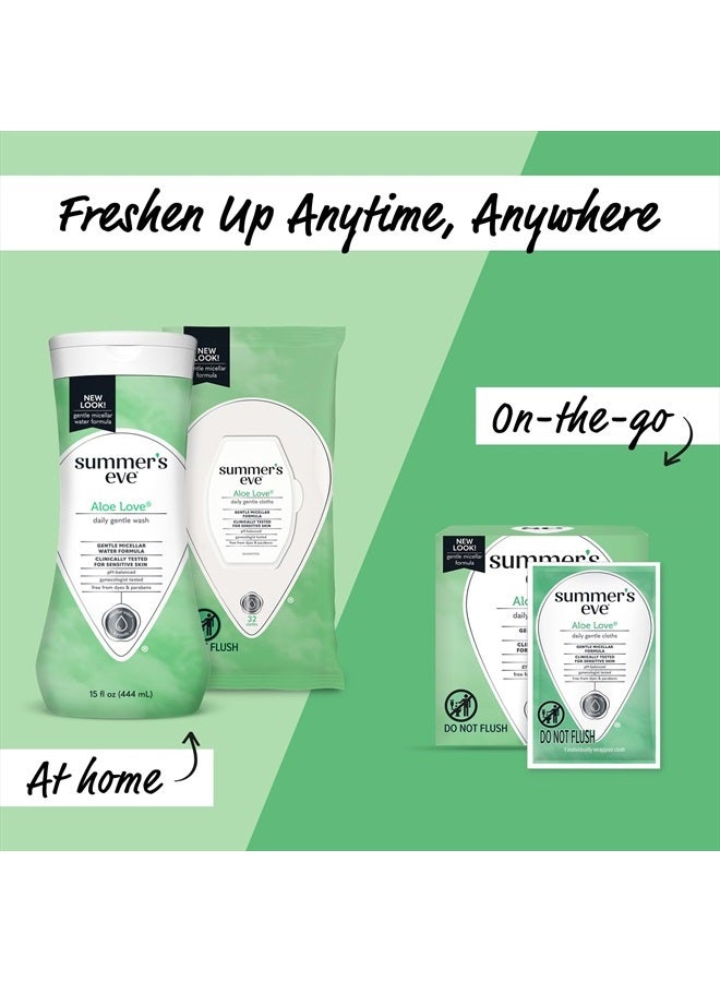 Summer's Eve Aloe Love Gentle Daily All Over Feminine Body Wash, Removes Odor, Feminine Wash pH Balanced, 15 fl oz, 3 Pack  - Image 5