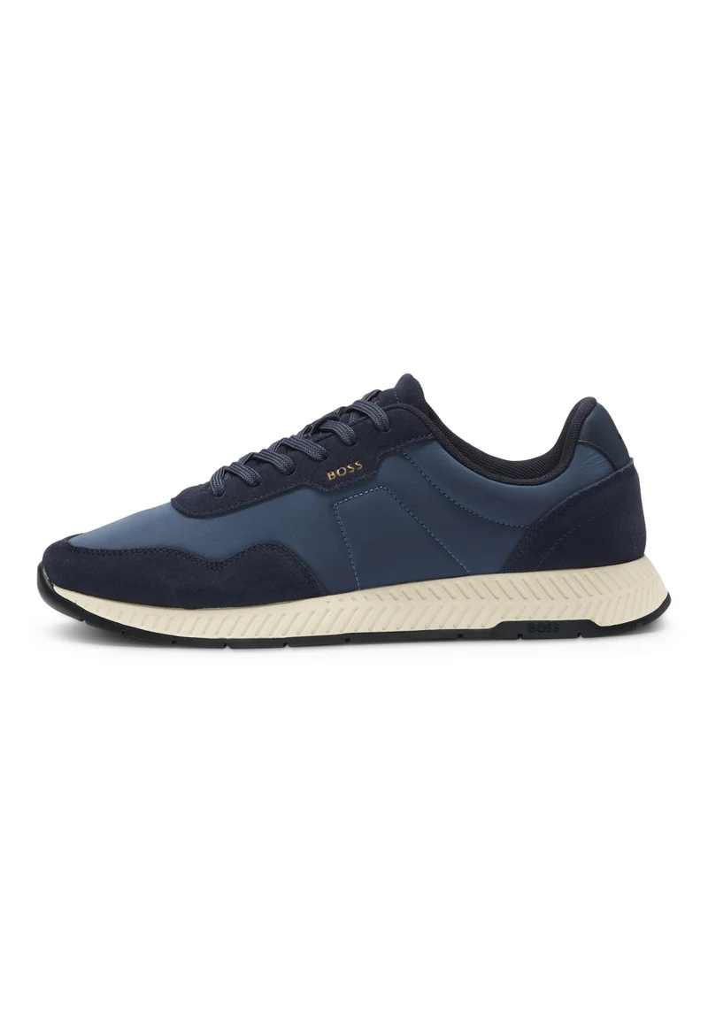 BOSS blue Mixed-material trainers with suede trims for Men | Best Price UAE