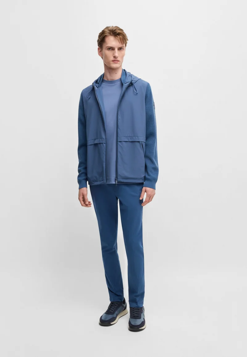 BOSS blue Mixed-material trainers with suede trims for Men | Best Price UAE