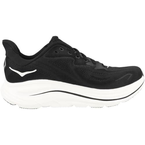 Hoka هوكا للرجال كليفتون 10 أسود/أبيض 9 متوسط - Image 3