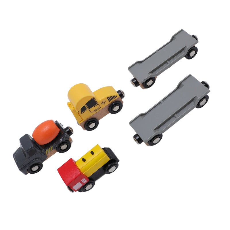 Wooden Train Toy Premium Wood Construction Interlocking Tracks for Creativity - Educational Wooden Toy Hand Eye Coordination Toy for Toddlers Kids Imaginative Play - Image 2