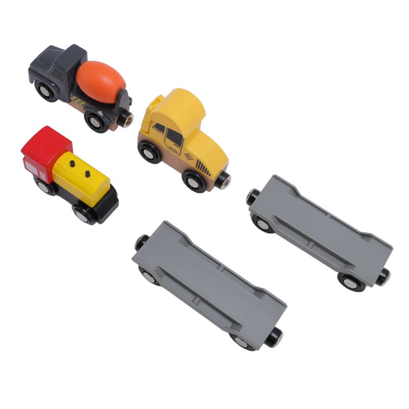 Wooden Train Toy Premium Wood Construction Interlocking Tracks for Creativity - Educational Wooden Toy Hand Eye Coordination Toy for Toddlers Kids Imaginative Play - Image 4