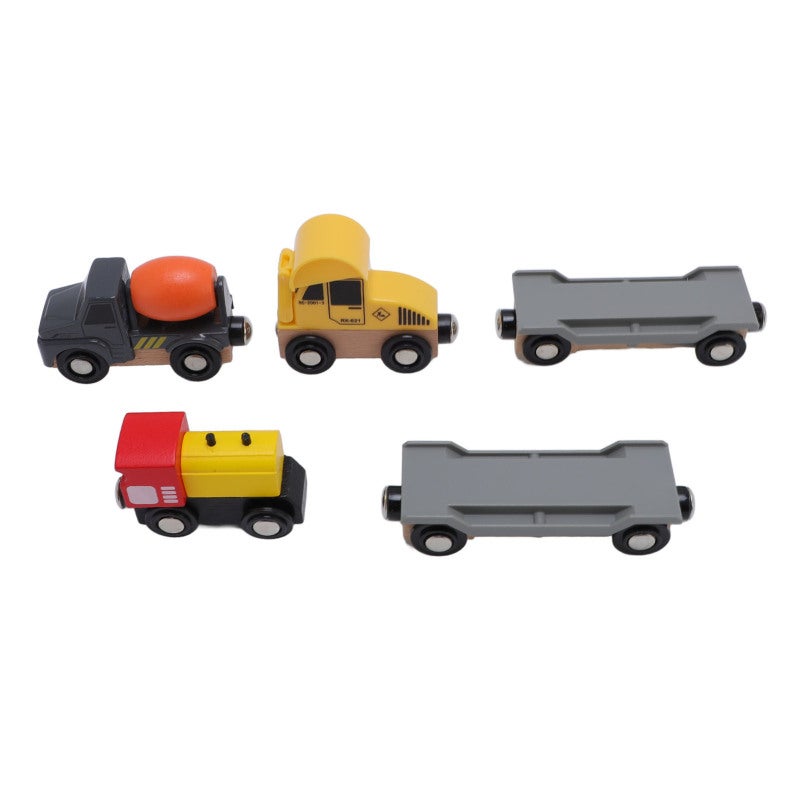 Wooden Train Toy Premium Wood Construction Interlocking Tracks for Creativity - Educational Wooden Toy Hand Eye Coordination Toy for Toddlers Kids Imaginative Play - Image 3