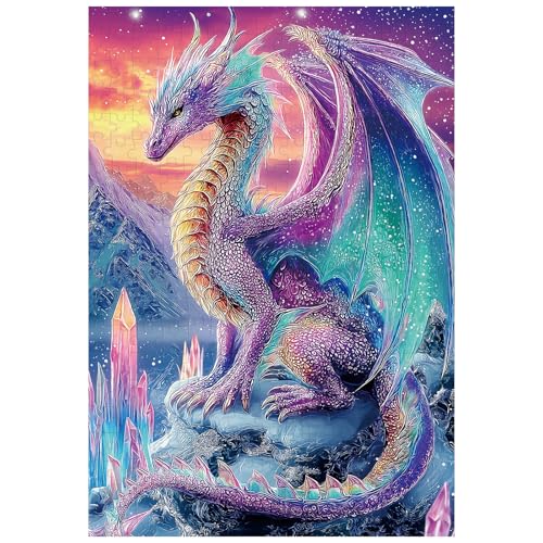 Ulord Great Jigsaw Puzzles for Adults 300 Pieces Crystal Dragon Puzzles for Adults Toys Gift Family Decoration Kids Puzzle - Image 1