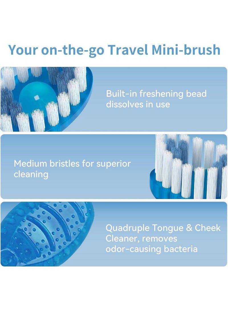 YelaJoy 10 Pcs 5-in-1 Disposable Toothbrushes, Travel Toothbrush, with Floss Tongue Scraper Toothbrush, Tooth Flossing Inter Dental Brush with Toothpaste (Colorful)  - Image 5