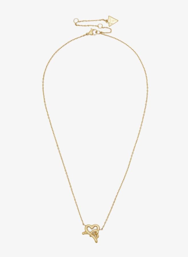 GUESS Embraced Hearts Chain Necklace - Image 4
