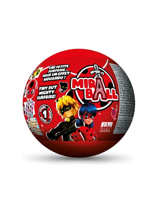 Miraculous Ladybug MiraBall, 3-in-1 Surprise, 1 Pack, Blind Box Toys for Kids - Collectable Characters from TV Shows - Metal Ball, Kwami Plush, Stickers, White Ribbon - Collect Them All - Image 4