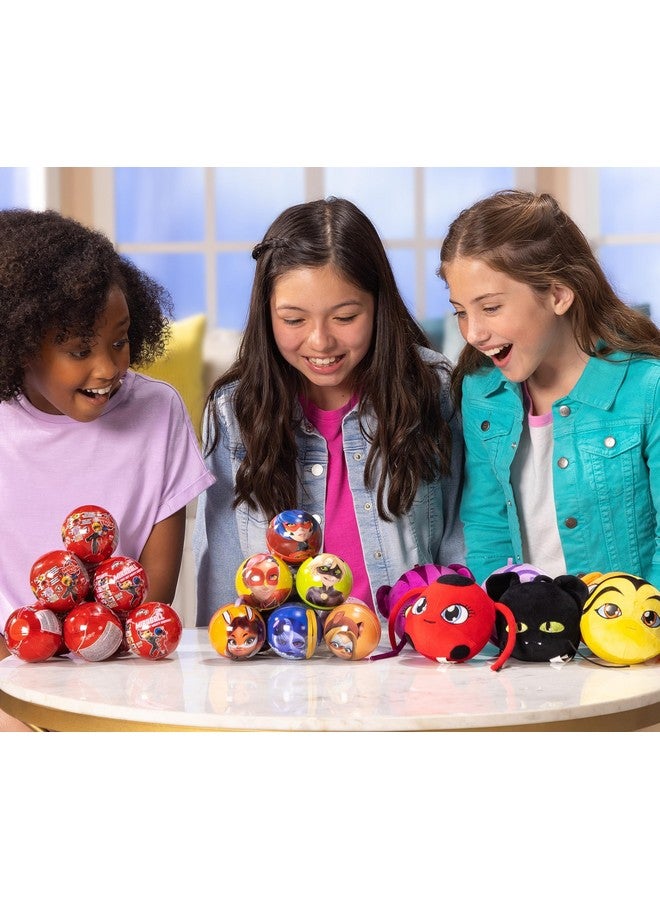Miraculous Ladybug MiraBall, 3-in-1 Surprise, 1 Pack, Blind Box Toys for Kids - Collectable Characters from TV Shows - Metal Ball, Kwami Plush, Stickers, White Ribbon - Collect Them All - Image 3