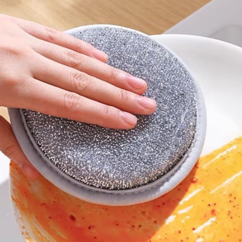 Double Sided Silver Wire Cleaning Sponges Non Scratch 12 Pack Kitchen Scrubbing Pads For Pots And Pans - Image 5