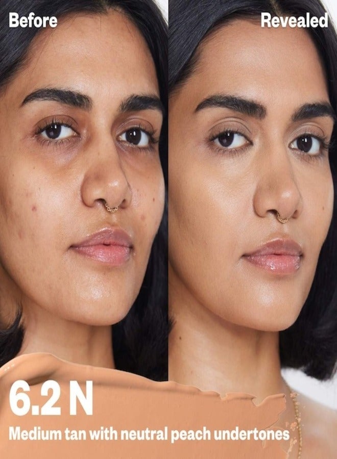 Kosas Kosas Revealer Super Creamy & Brightening Concealer with Caffeine & Hyaluronic Acid, Tone 6.2 N - Medium+ With Neutral Peach Undertones 5g - Medium to Full Coverage  - Image 2