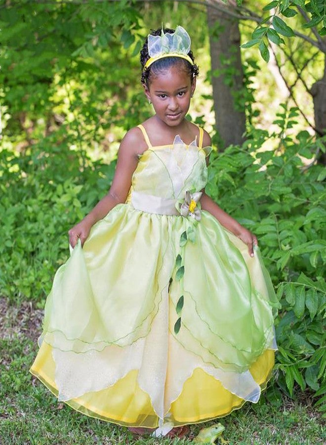 Axaxa Tiana Costume for Girls Tiana Dress with Headband Birthday Halloween Fancy Party Dress 10-11T - Image 5