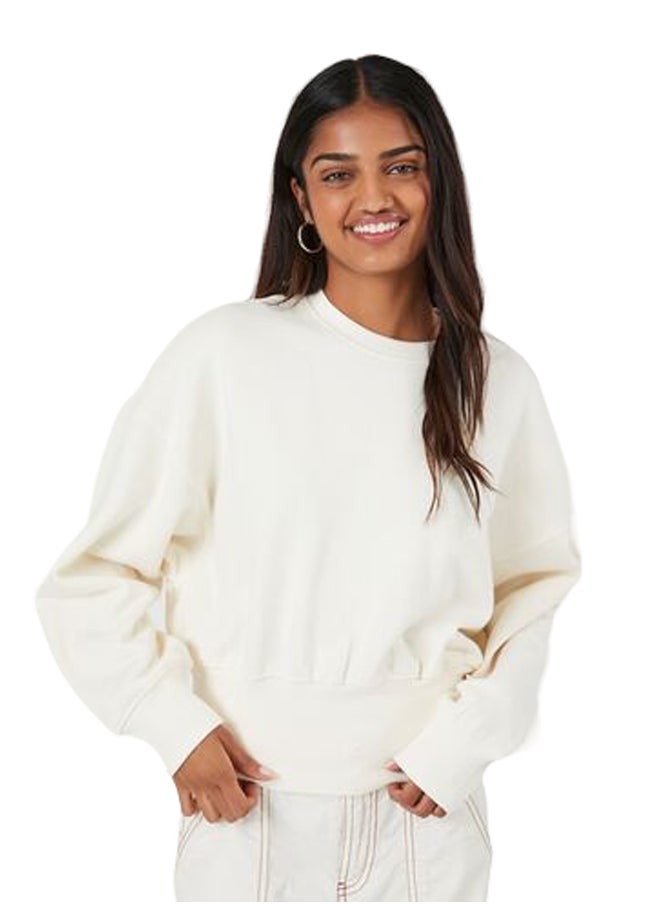 FOREVER 21 French Terry Drop-Sleeve Pullover  - Image 1