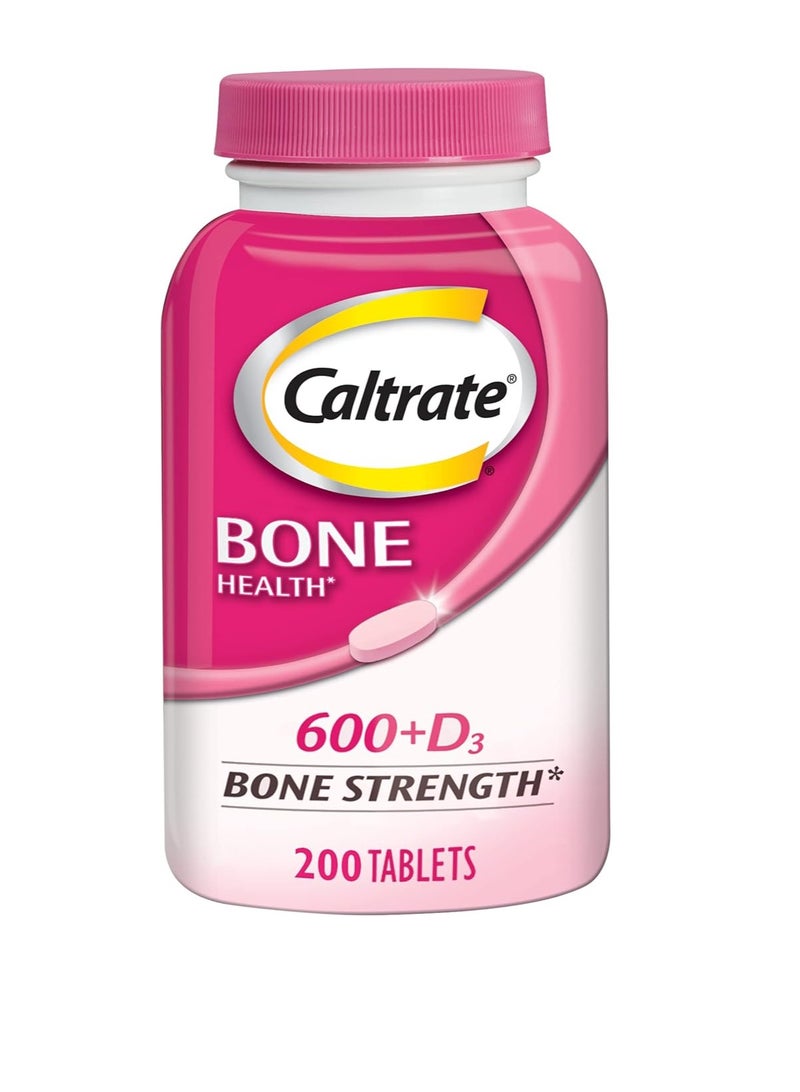 Caltrate 600+D3,Calcium and Vitamin D Supplement Tablet 600mg 200 Count - Image 1