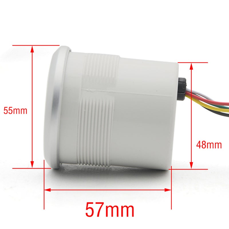 Digital Tachometer Gauge: 52mm LED Display - Premium ABS Material Adjustable Bracket for 12V 1-8 Cylinder Engine Vehicles - Image 5