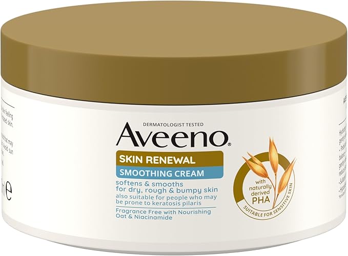 Aveeno Aveeno Skin Renewal Smoothing Cream 1x 300ml Smoothing Cream for Dry Rough Bumpy Skin Fragrance Free with Nourishing Oat Niacinamide - Image 1