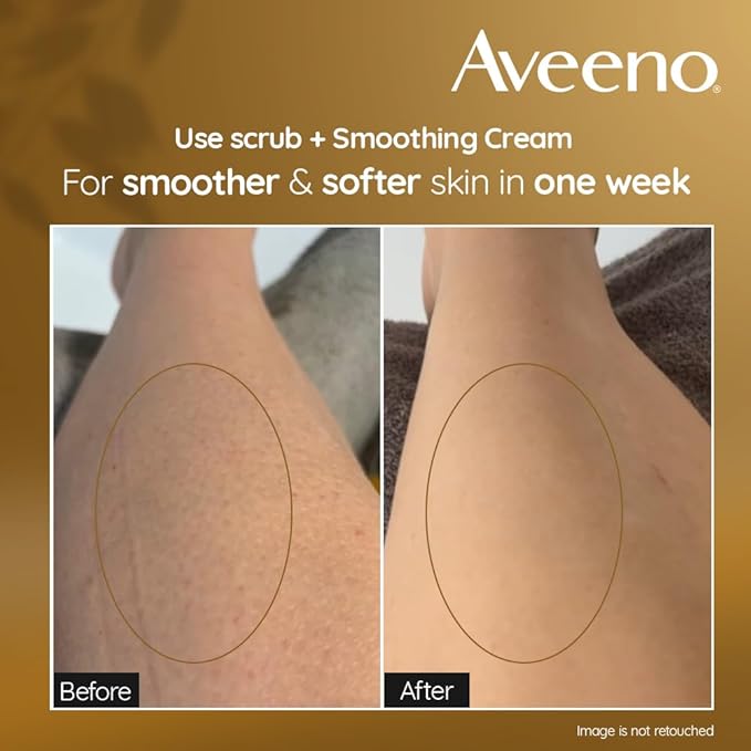 Aveeno Aveeno Skin Renewal Smoothing Cream 1x 300ml Smoothing Cream for Dry Rough Bumpy Skin Fragrance Free with Nourishing Oat Niacinamide - Image 3